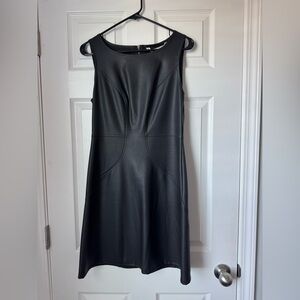 New with Tags Black “Pleather” Dress